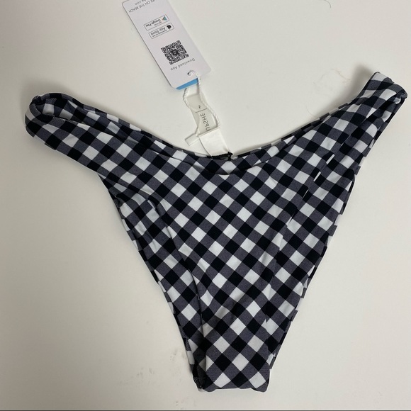 Cupshe Bikini Gingham Bottoms and Mustard Yellow Top - Picture 4 of 9